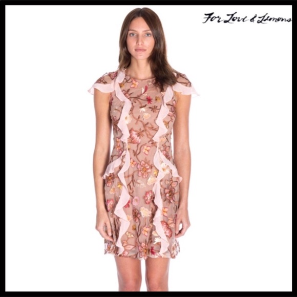 For Love And Lemons Dresses & Skirts - FOR LOVE AND LEMONS RUFFLE MINI DRESS